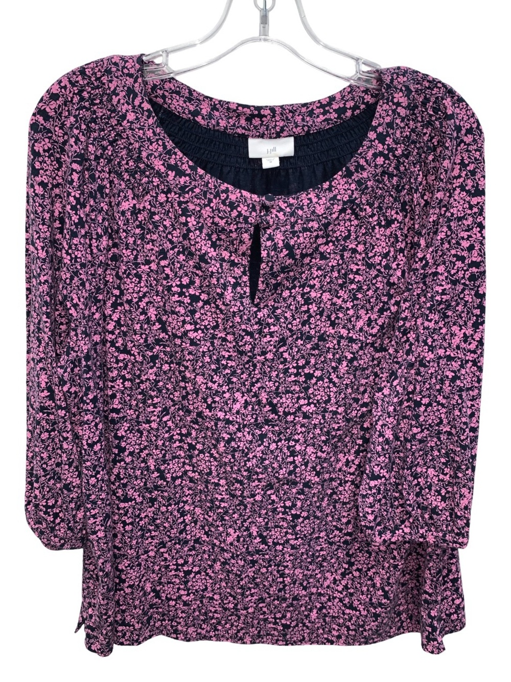 J. Jill Floral Babydoll Peasant Top Size Medium